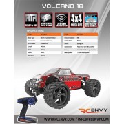 Redcat Racing VOLCANO-18 1/18 Scale Electric Monster Truck