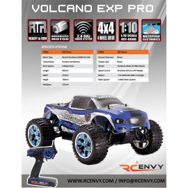 Redcat Racing Volcano EPX Pro Brushless 1:10 4WD 2.4GHz Electric RTR RC Truck